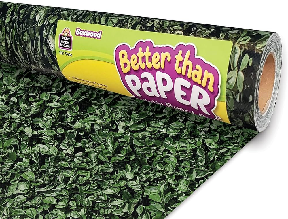 Teacher Created Resources Boxwood Better Than Paper Bulletin Board Roll (TCR77448) | Amazon (US)