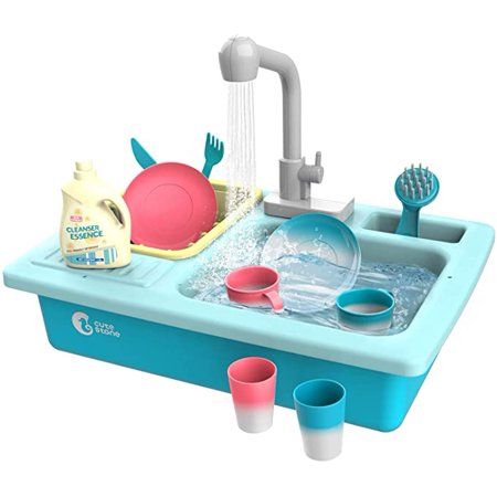 CUTE STONE Color Changing Kitchen Sink Toys Children Heat Sensitive Electric Dishwasher Playing Toy  | Walmart (US)