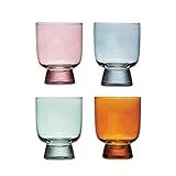 Creative Co-Op Water Glass, Set of 4 Colors | Amazon (US)