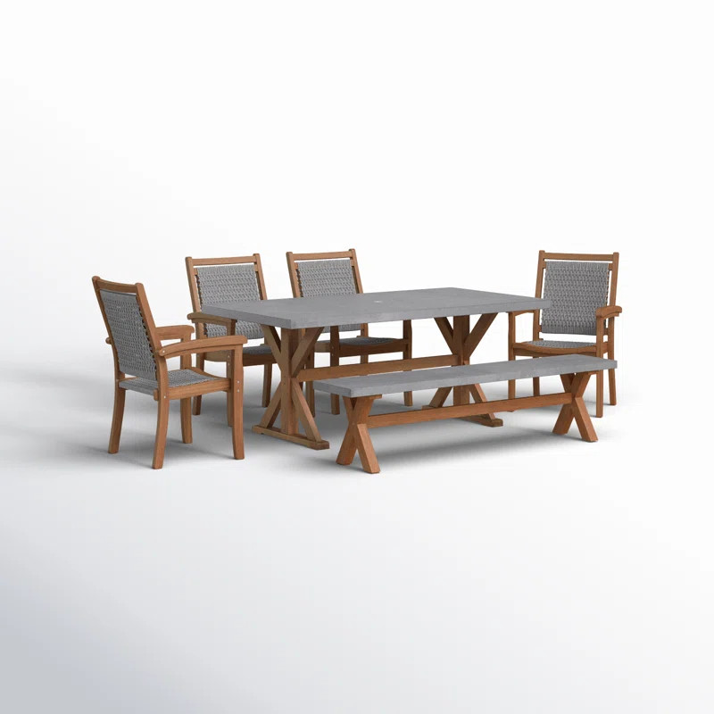 Fleur Rectangular 7 - Person 74" Long Dining Set | Wayfair North America