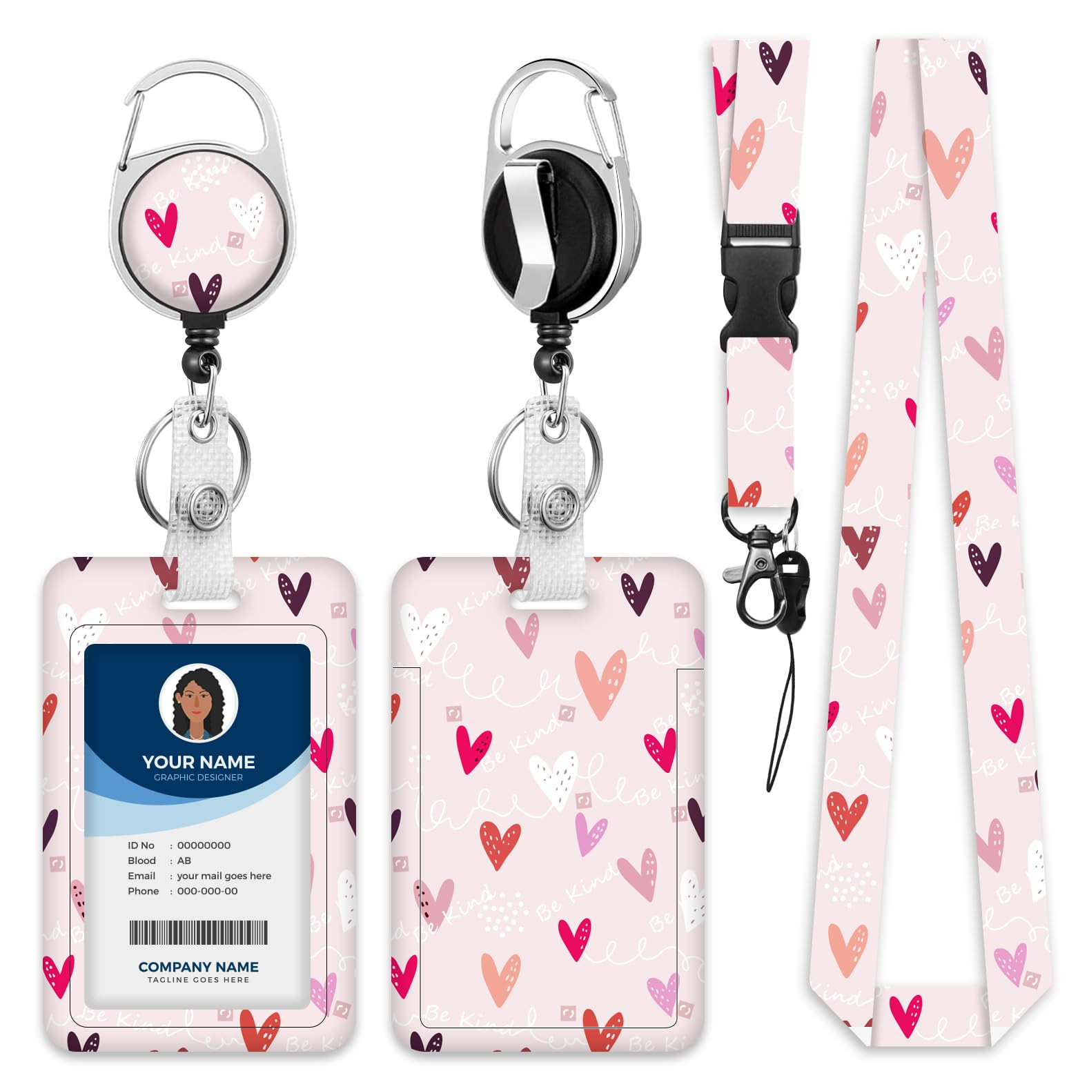 Lanyards for ID Badge Holder for Women Cute, Teacher Lanyard with ID Holder Clip,Retractable Keyc... | Amazon (US)