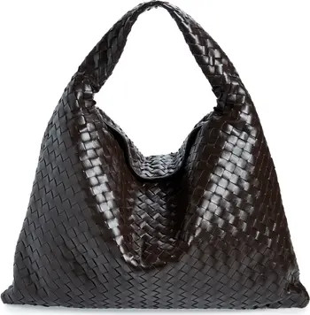Large Hop Intrecciato Leather Hobo Bag | Nordstrom