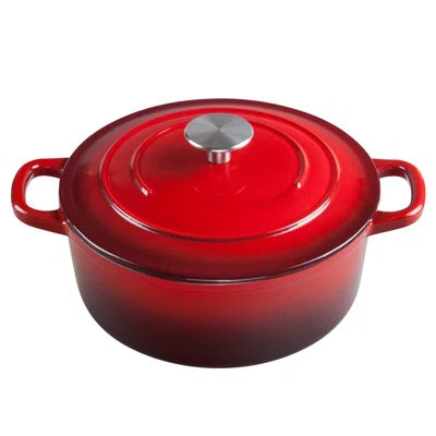 Dutch Ovens Enameled Cast Iron Covered 5.5 Quart Dutch Oven With Dual Handle For Bread Baking | Wayfair North America