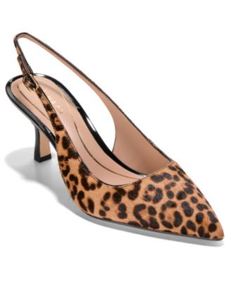 Cole Haan Women's Hansell Sling Back Pumps - Black Leather | Macy's