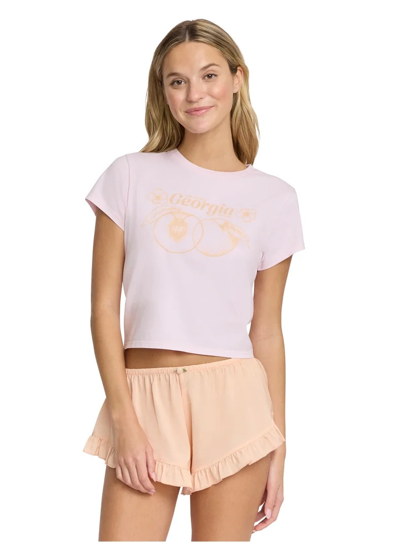 Mills by Millie Bobby Brown Women's Stretch Jersey T-Shirt, Sizes XS-XXXL | Walmart (US)