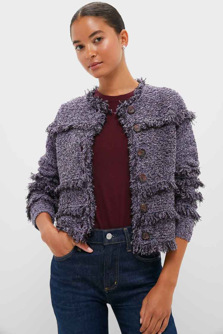 Dewberry Gita Knit Tweed Jacket | Tuckernuck (US)