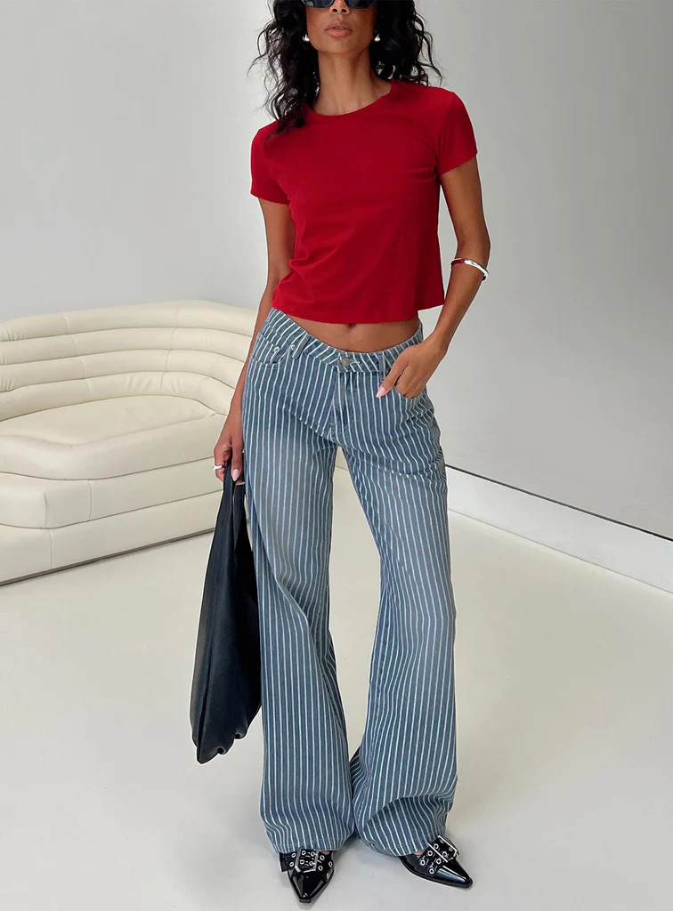 Blaise Jeans Blue Stripe | Princess Polly US