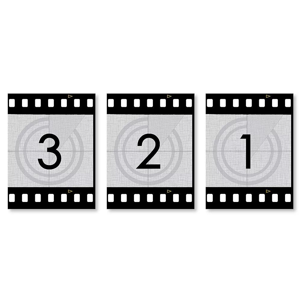 Movie - Hollywood Film Wall Art and Home Theater Room Decor - 7.5 x 10 inches - Set of 3 Prints -... | Walmart (US)