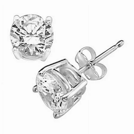 Diamond Essence Stud Earrings with Round Brilliant Stones - SEE564 - 1 Carat | Walmart (US)