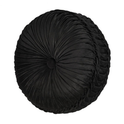J. Queen New York Vera Tufted Round Decorative Throw Pillow, Black | Ashley Homestore