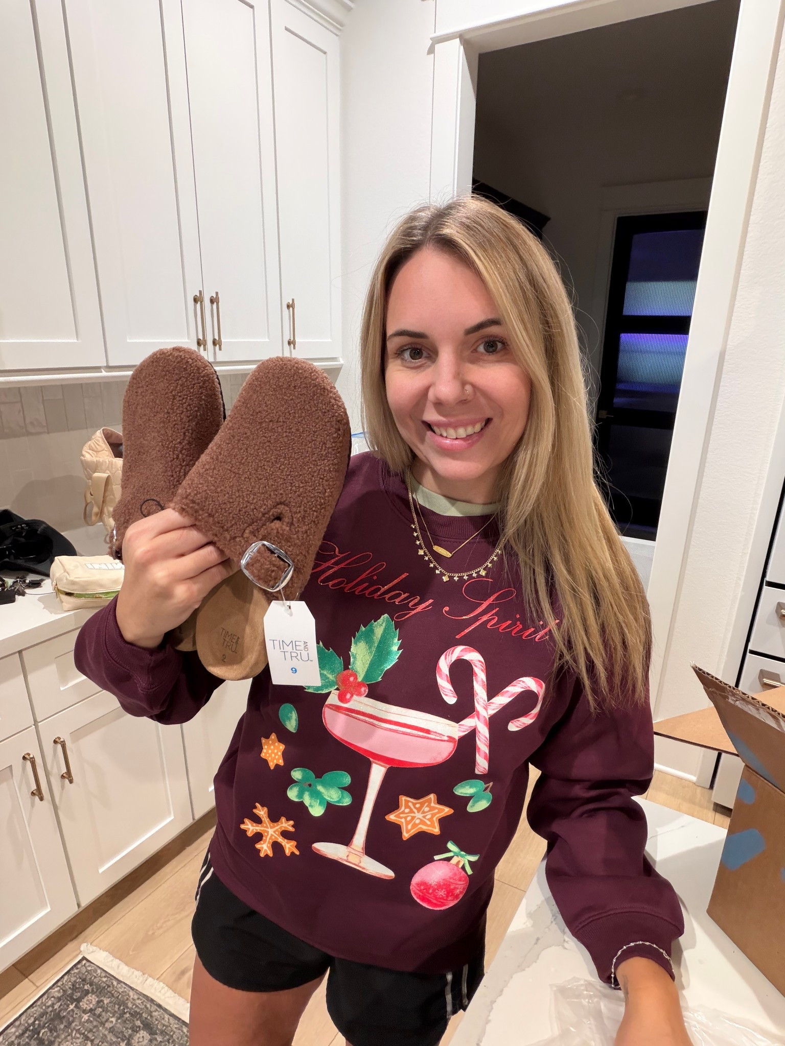 Walmart Clogs are TTS but I’d size up in the Christmas sweatshirt because it does seem a little small. I’ll exchange it for a medium. 

#LTKHoliday #LTKSeasonal