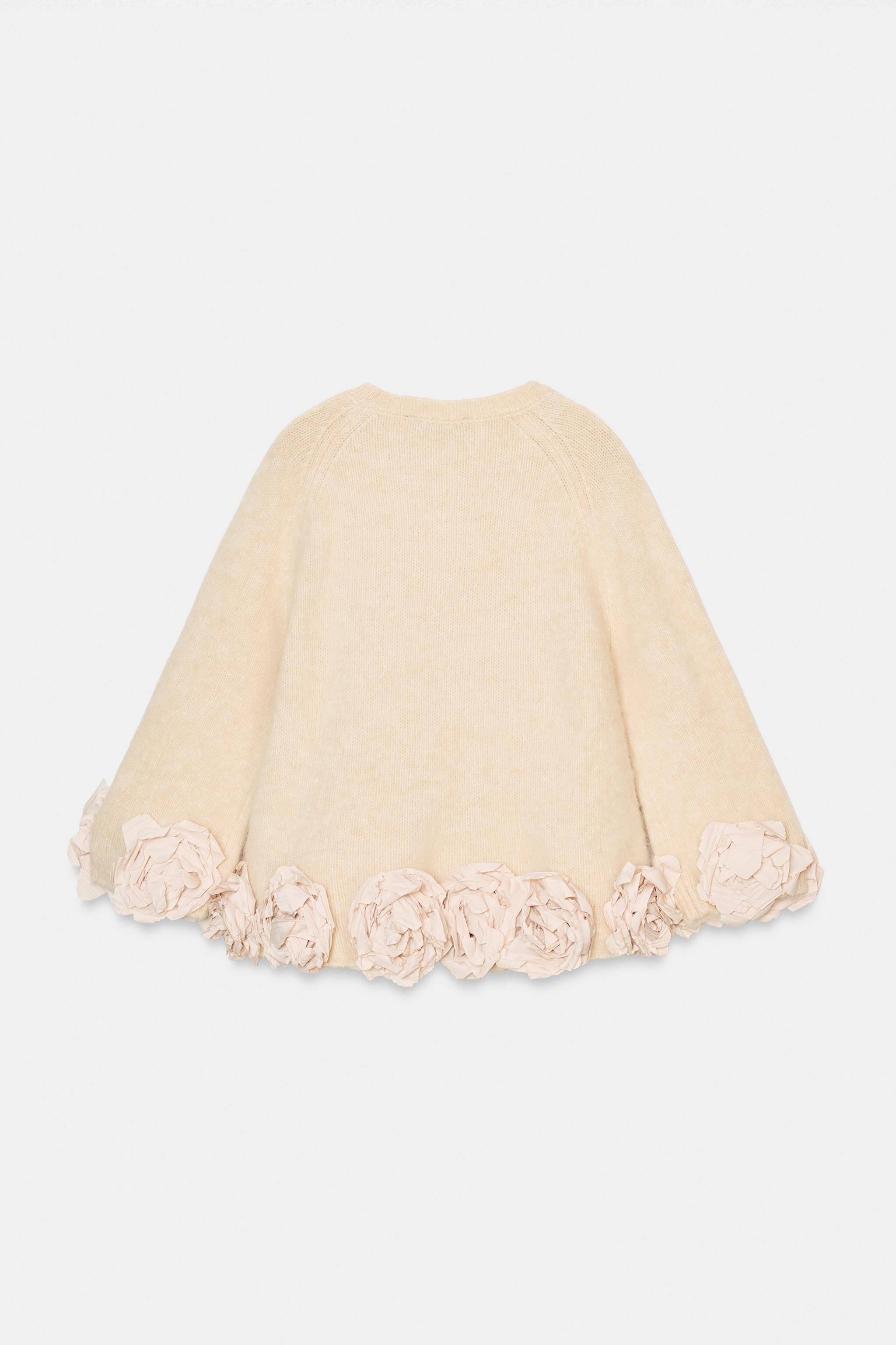 KNIT JUMPER WITH COMBINED FLORAL STRUCTURE | Zara UK