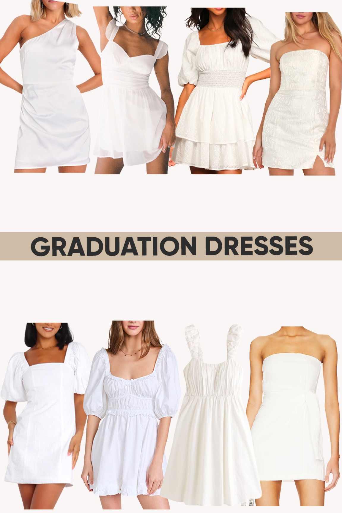 White dresses for graduation or bridal!


#LTKunder100 #LTKunder50 #LTKstyletip