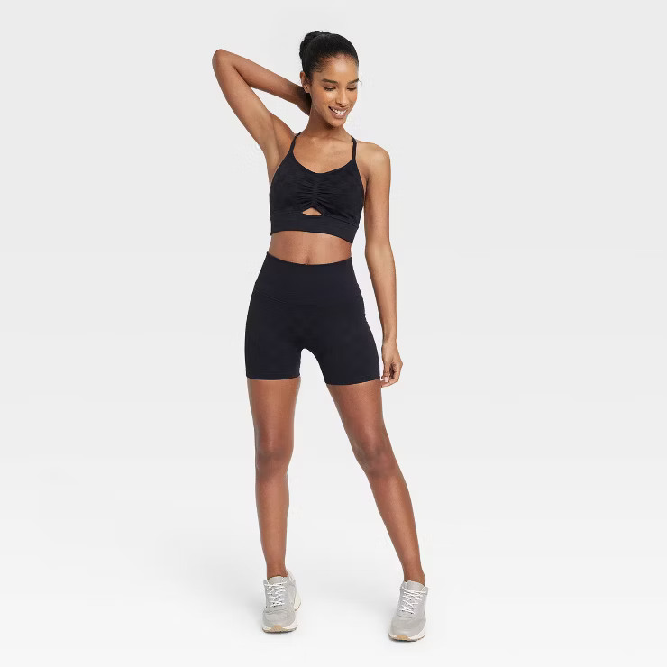 Women's Jacquard Seamless Longline Bra - JoyLab™ | Target