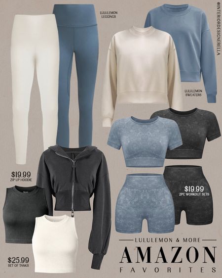 LULULEMON + Amazon finds!✨ $19.99 Amazon 2pc workout sets + $19.99 Amazon zip up hoodie!✨ Share this post with a friend!!🤗 Click on the “Shop OOTD Collages” collections on my LTK to shop!🤗 Have an amazing day!! Xo!! 

#LTKfitness #LTKfindsunder100 #LTKfindsunder50