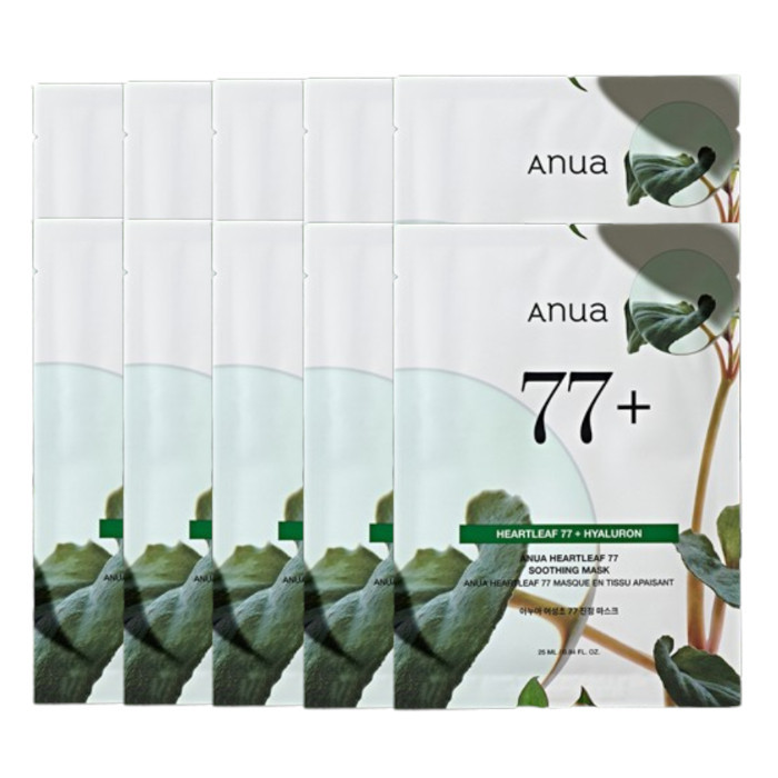 ANUA -Heartleaf 77 Soothing Mask - 1pc (10ea) Set | Stylevana