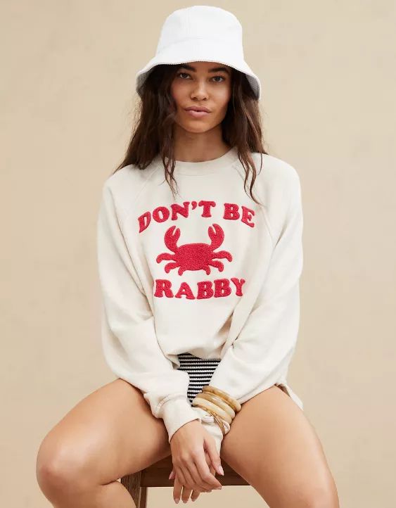 Aerie Beach Party Crew Sweatshirt | American Eagle Outfitters (US & CA)