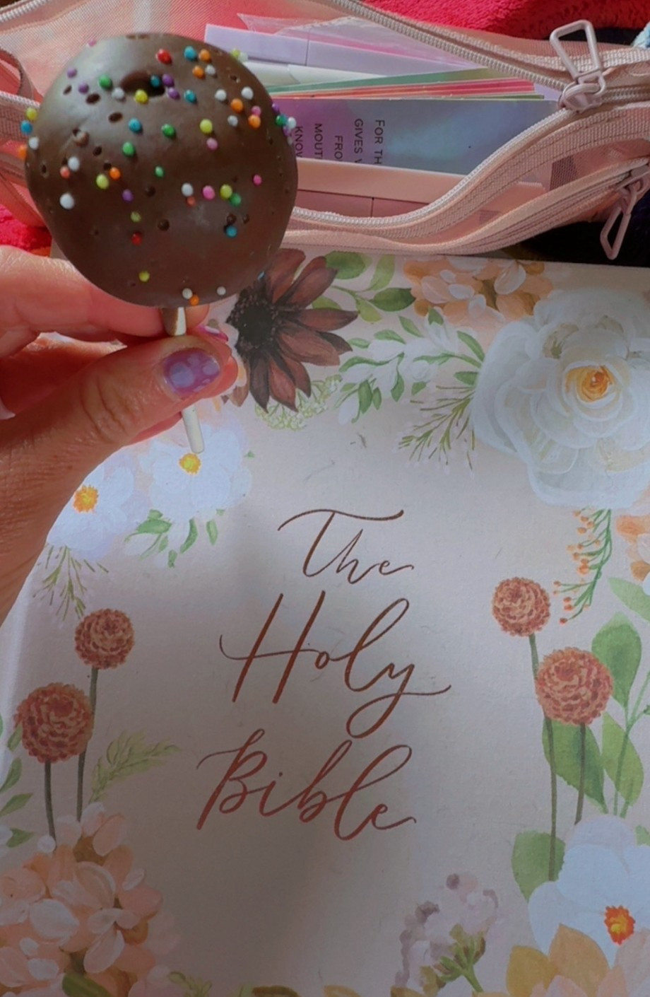 Cake pop & JESUS, is all I need!! 🌸🤍🌸
for you:
My Bible / the Bible study pens, highlighters, book markers, and the best gold cross paper clips ever! / the Books in the Bible tabs – really helps me so much to get familiar with where the different Books are located at throughout the Bible. / included is Augustus‘ first Bible, it is really good for ages 4–8. 🌸🙌🌸

#LTKHome #LTKdayinmylife #LTKselfcare