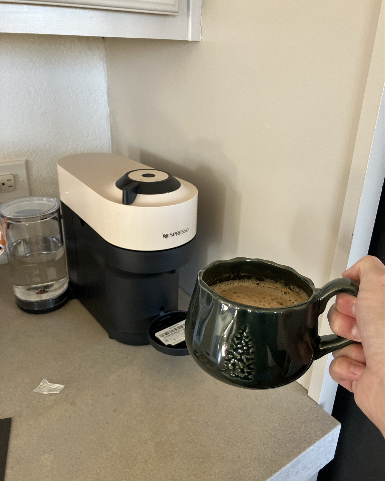 After 5.5 months I finally got a coffee maker! It has so many options and one really cool feature is that it knows the size of the pod and automatically dispenses the right amount of liquid - if it’s espresso or coffee etc. so cool! Just one touch of a button. I got beige (shocker!) but there are some other really pretty color options. Mine was ln sale for $89.99! 

#LTKHome #LTKmomlife #LTKmorningroutine