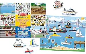 Melissa & Doug Reusable Sticker Pad: Vehicles-165+ Reusable Stickers | Melissa & Doug Kids Reusab... | Amazon (US)