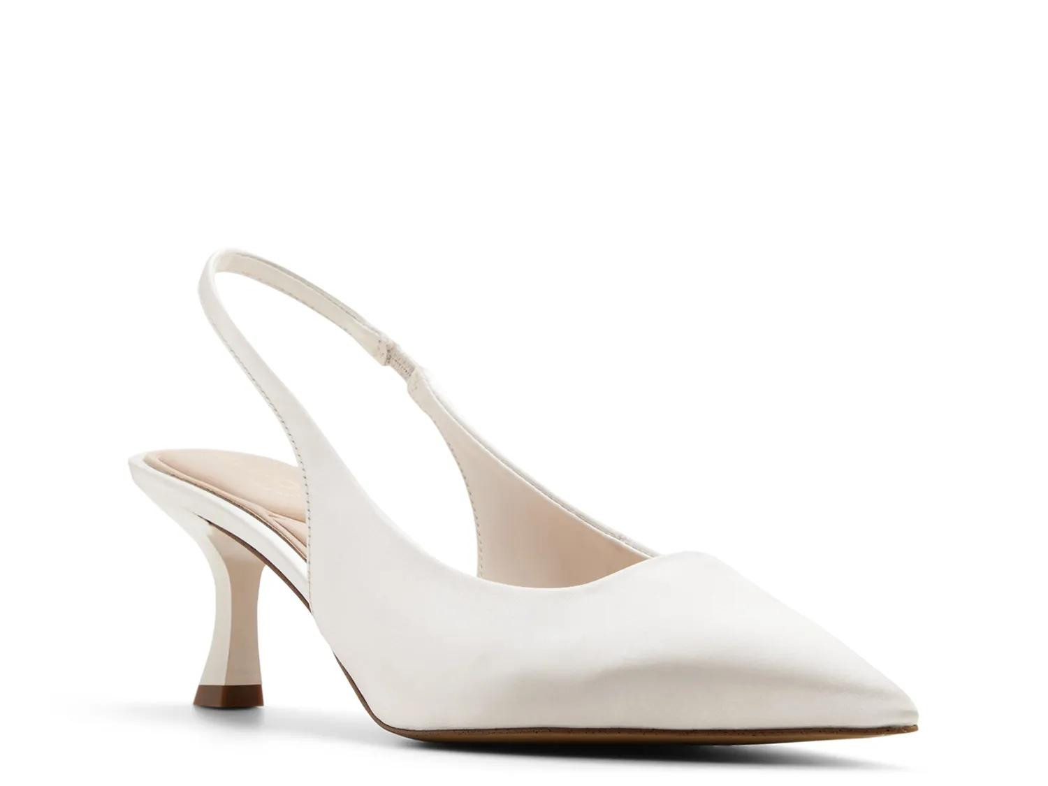 Aldo Kiarrah Pump | Women's | Cream | Size 11 | Sandals | Kitten | Slingback | DSW