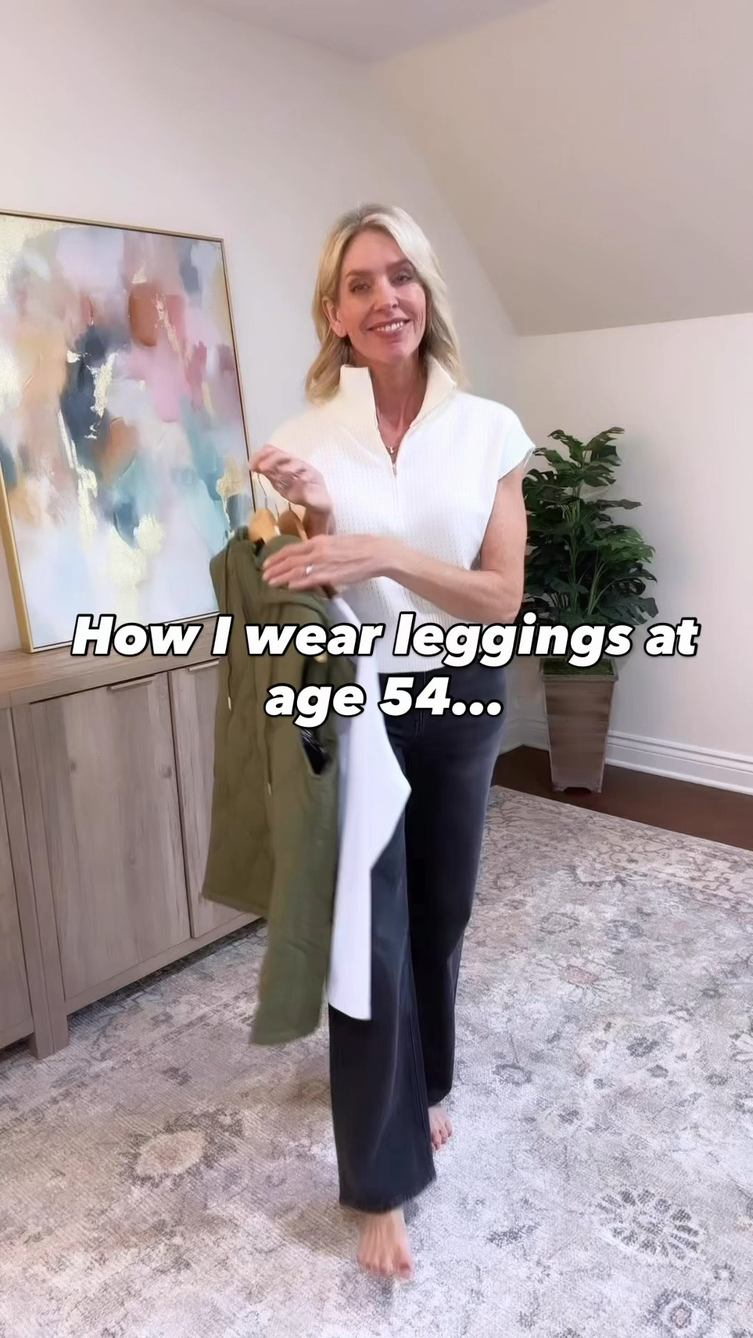At 54, I'm not giving up my leggings but I like to cover up the 🍑. So I wear an Amazon tunic top and comfy vest and always add accessories!

Everything runs true to size except I sized up in the tunic.

#LTKgrwm #LTKOver40 #LTKSaleAlert