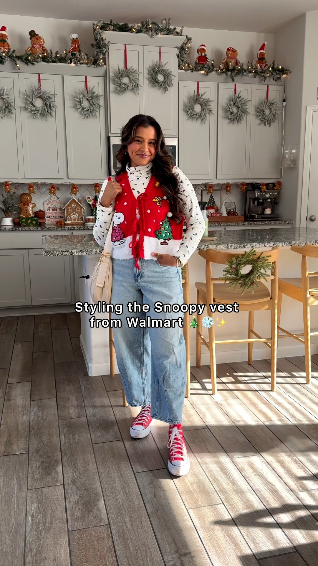 Styling the new snoopy Christmas vest from Walmart! Wearing a size large 🫶🏽 

#LTKHoliday #LTKSeasonal #LTKGiftGuide