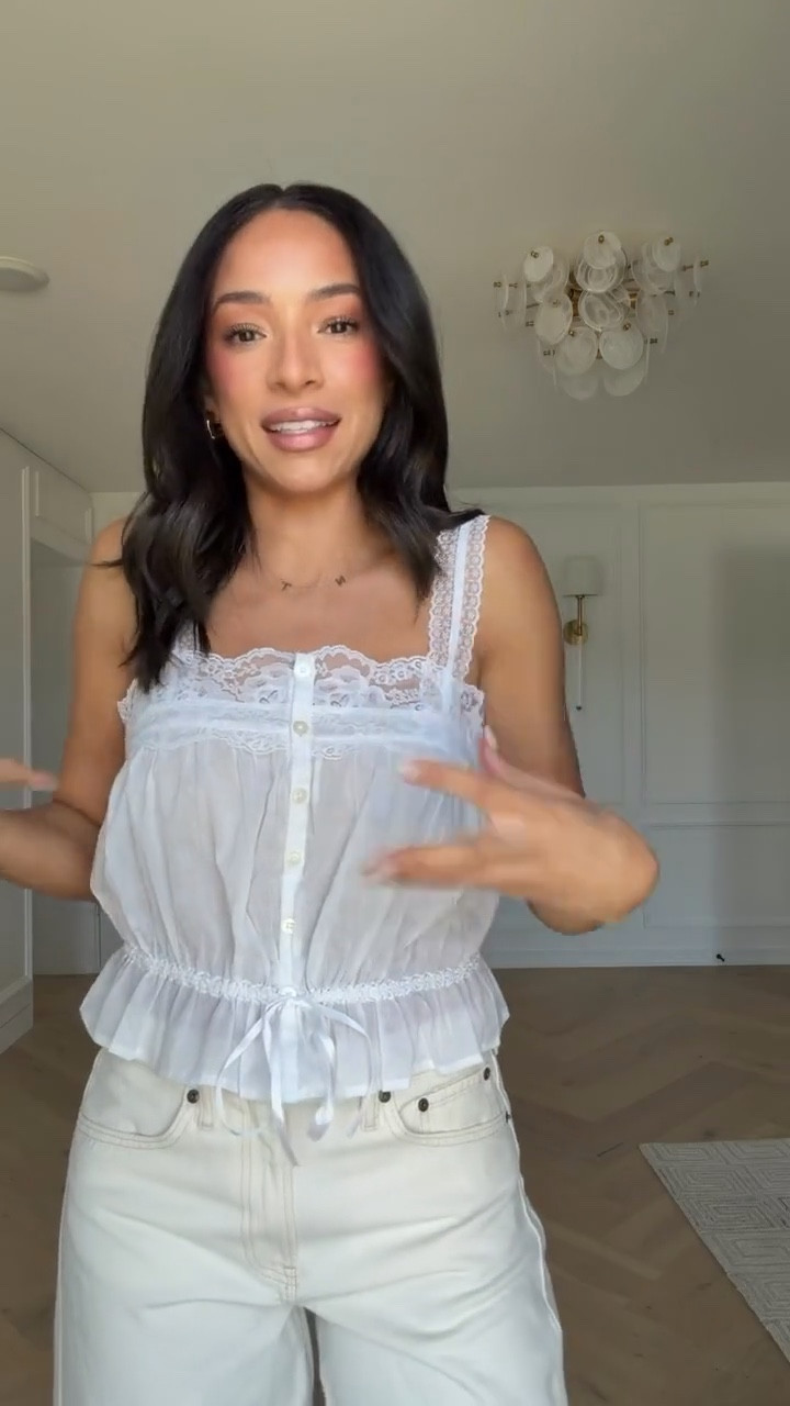 Buy one, get one 50% off Abercrombie!! Wearing size S lace tank and size 28 long ecru barrel jeans @abercrombie #abercrombiepartner

summer outfit, spring outfit, weekend outfit, date night outfit, lunch outfit, mom outfit, postpartum outfit, white pants 

#LTKSeasonal #LTKSaleAlert #LTKmomlife