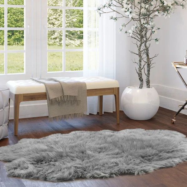 Dominick Handmade Shag Gray Area Rug | Wayfair North America