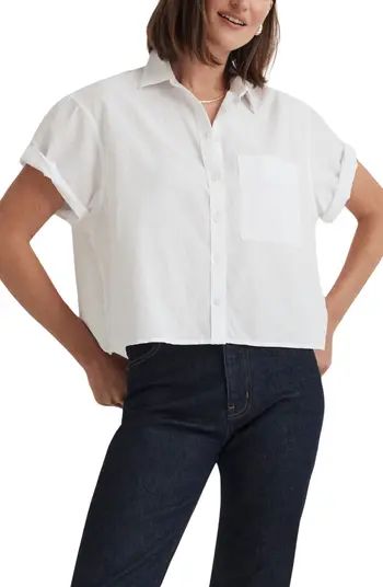 Crop Utility Button-Up Shirt | Nordstrom