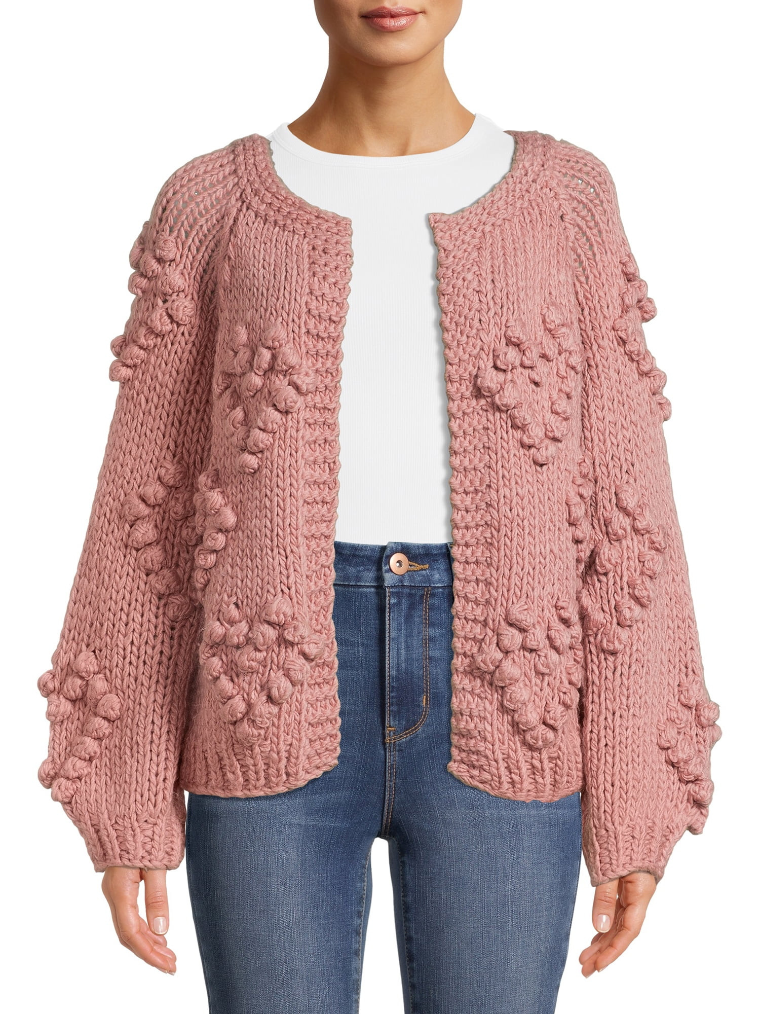 Debut Women's Pom Pom Cardigan | Walmart (US)