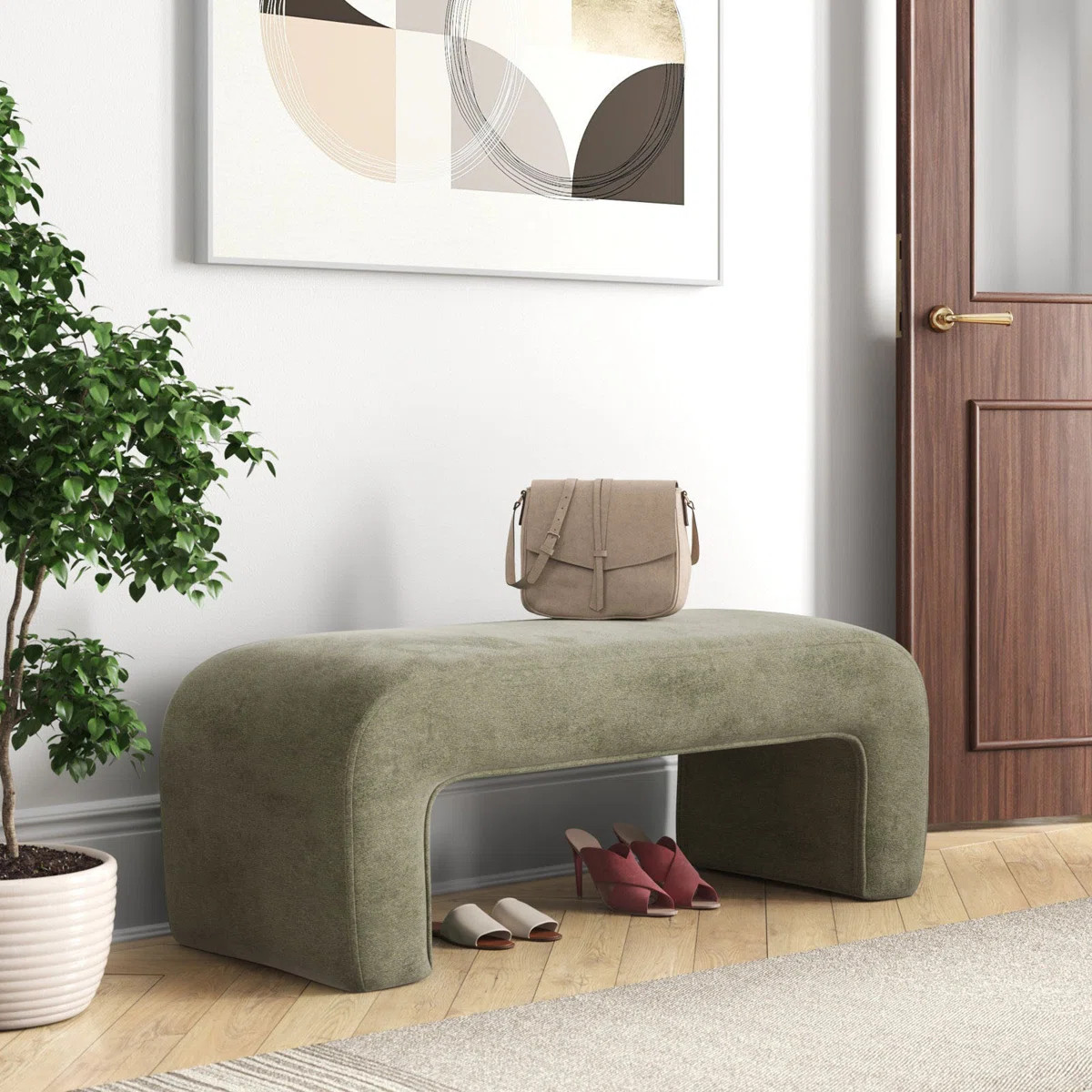 Ichika 47" W Upholstered Bench | Wayfair North America