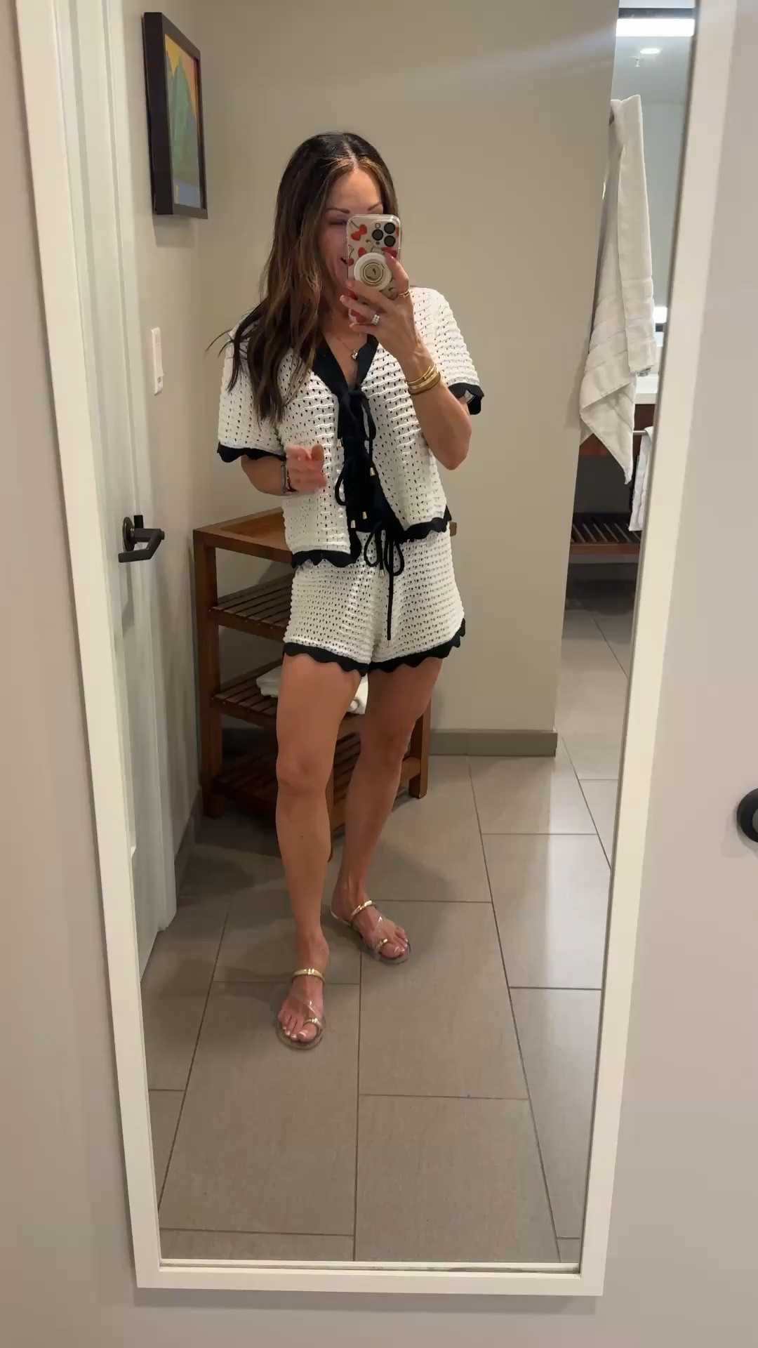 OOTD for a beach pool day in Maui. ￼ This little crocheted short set is the cutest! For reference I’m 5’1”, 108 LBS wearing a size small in both pieces. Shoes run TTS.

#LTKTravel #LTKSeasonal #LTKootd