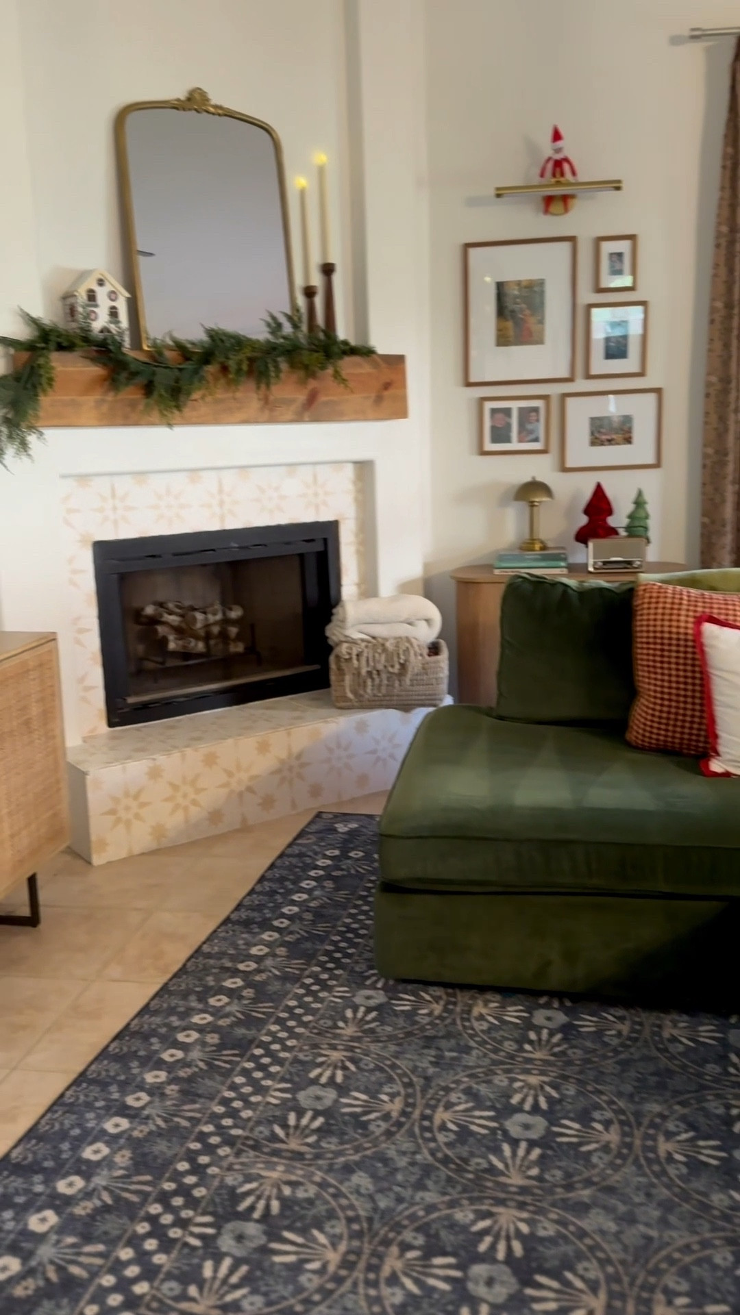 living room decor. christmas decorations. green sectional. velvet green couch. christmas living room decor. christmas tree. 

sectional is in the color “essex"

#LTKHome #LTKGiftGuide #LTKHoliday