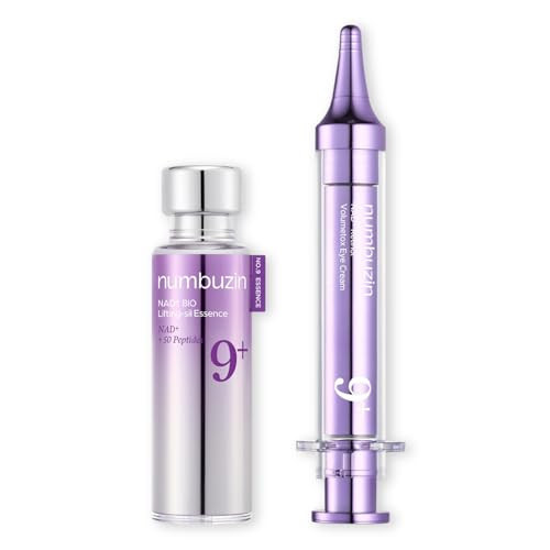 numbuzin No.9 NAD+ Lifting & Wrinkle Care Set | NAD+ BIO Lifting-sil Essence + Retinol Volumetox Eye Cream | Firming, Reduce Wrinkles, Fine Lines | Peptides | Serum for Sagging, Aging, Dull Skin | Amazon (US)