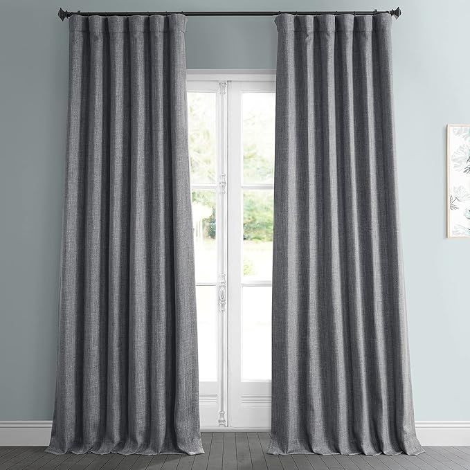 HPD Half Price Drapes BOCH-LN185-P Linen Room Darkening Curtain (1 Panel) 50 X 108, BOCH-LN18513-... | Amazon (US)
