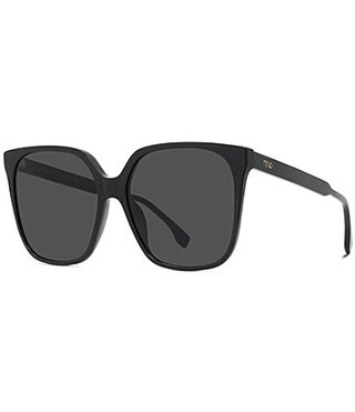FENDI Women's Fendi Fine 59mm Geometric Square Statement Sunglasses - Shiny Black/Smoke | Dillard's