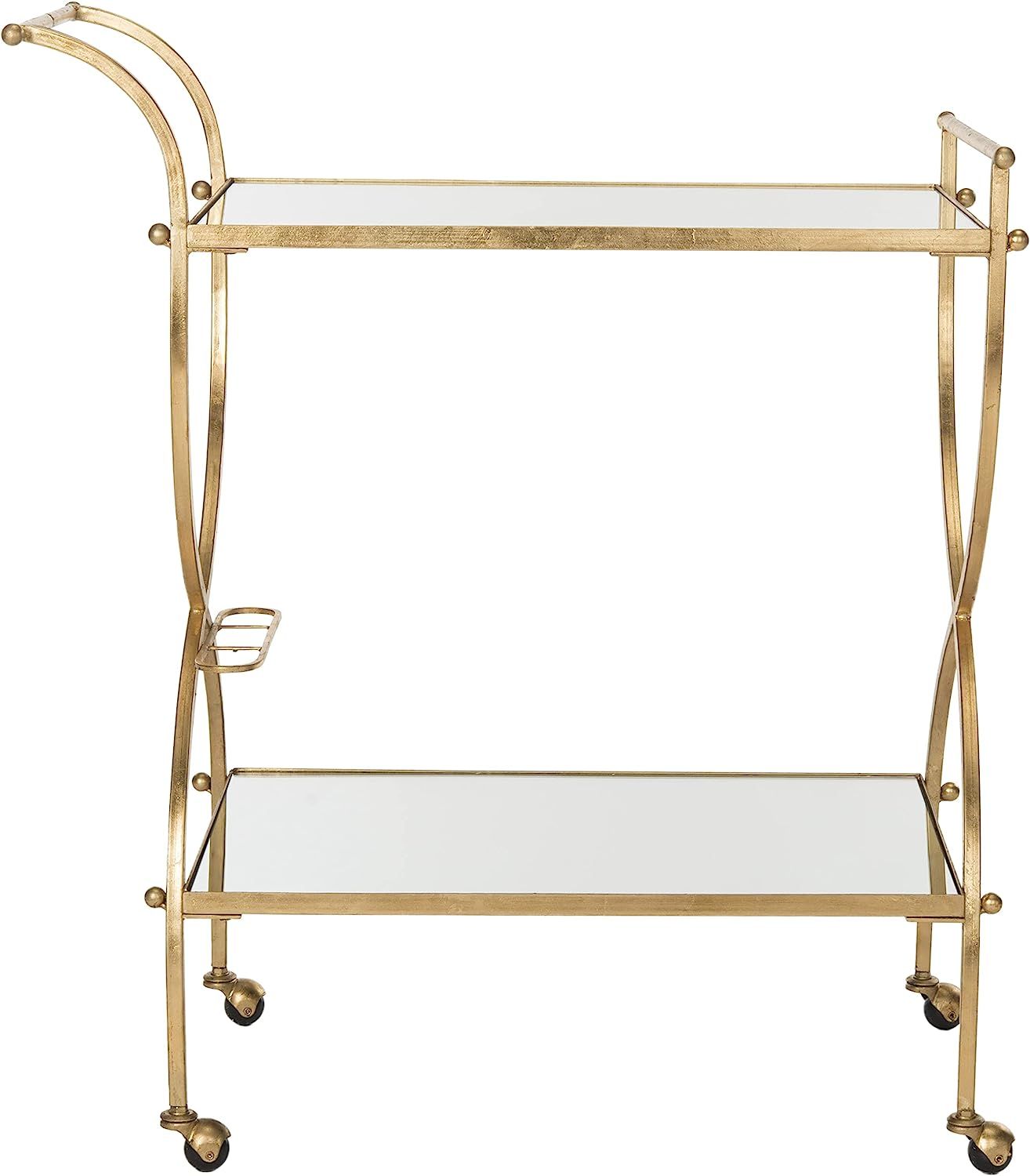 Safavieh Home Collection Lucretius Gold Bar Cart | Amazon (US)