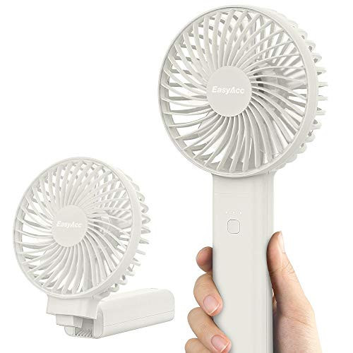 EasyAcc Handheld Fan, 5000 Battery Operated Portable Fan [ 4 Speed 20 Hours Powerful Hand Table Fan ] One Touch Power Off Foldable USB Desk Fan for Home Travel Outdoor | Amazon (US)