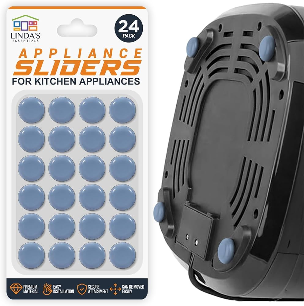 Appliance Sliders for Kitchen Appliances (24 Pack) - Self-Adhesive Countertop Gliders for Kitchen... | Amazon (US)