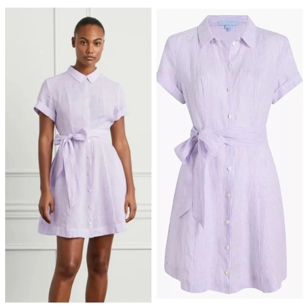 Hill House Laura Linen Striped Shirt Dress | SMALL NWT | Poshmark