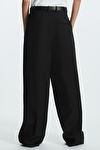 WIDE-LEG TAILORED WOOL TROUSERS - BLACK - COS | COS UK