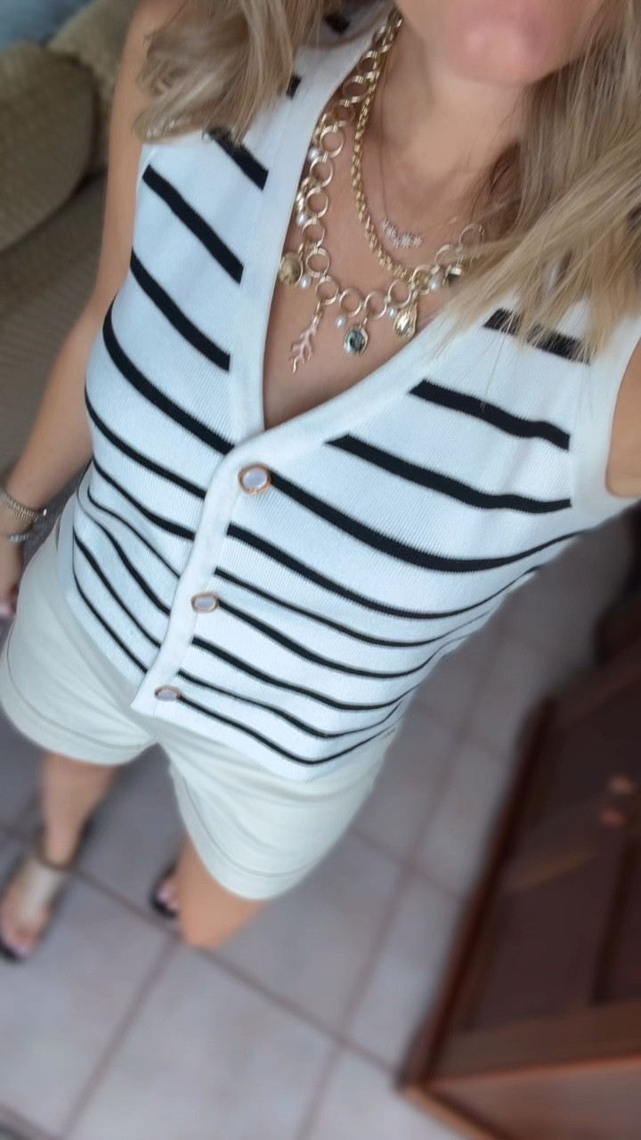 Amazon Sweater vest . Wearing small. Spanx shorts. Size small 

#LTKOver40 #LTKFindsUnder50 #LTKFindsUnder100