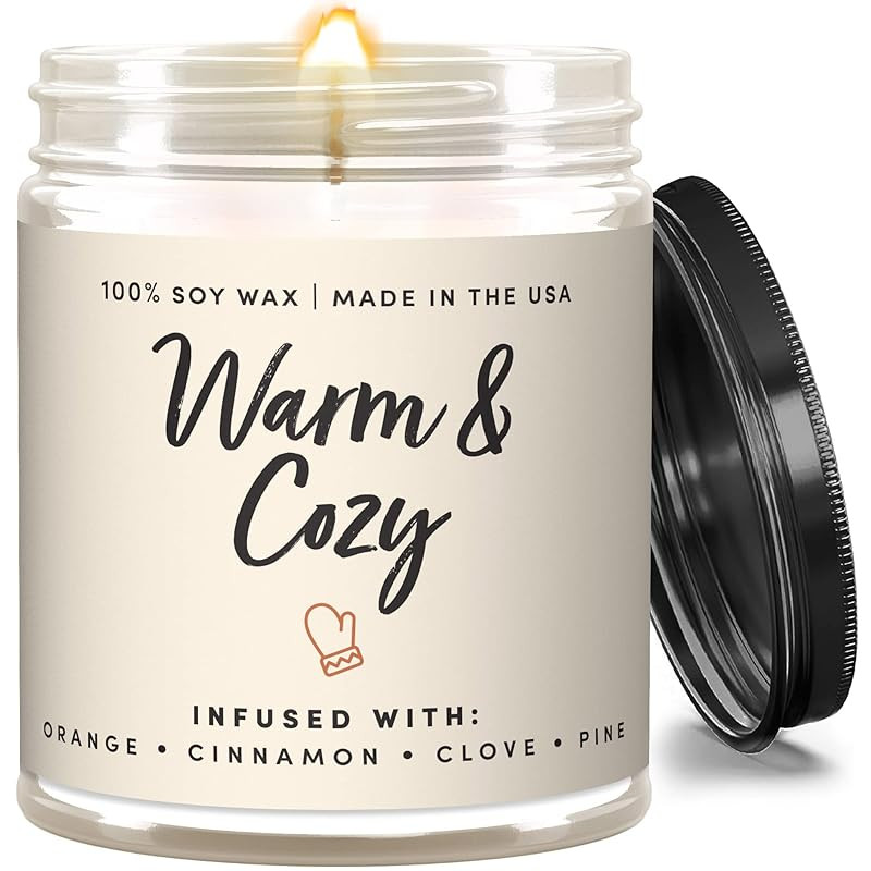 WAX & WIT Warm and Cozy Christmas Candles Scented, Cinnamon Candle, Pine Candle, Holiday Candles,... | Amazon (US)