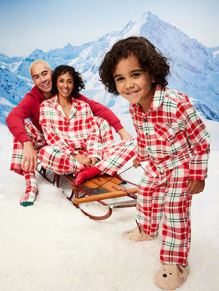 Plaid Flannel Pajama Pant Set for Women | Old Navy (US)