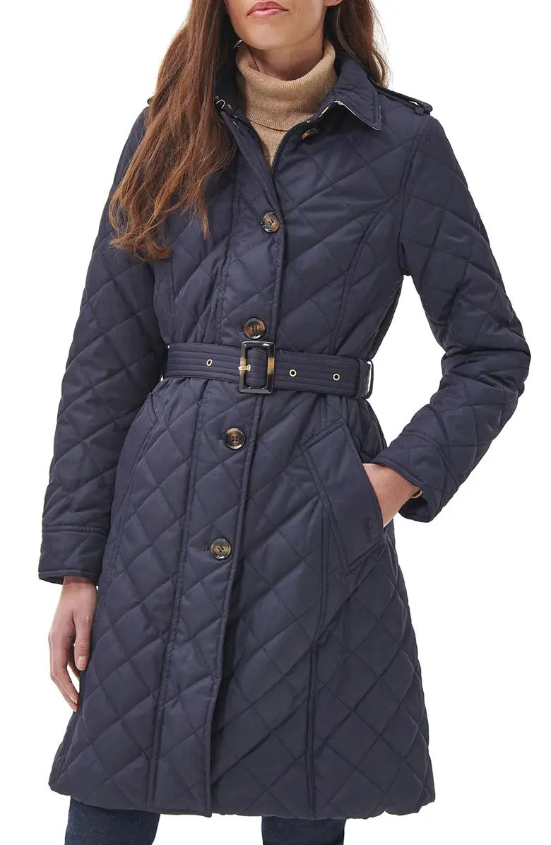 Rosalind Quilted Belted Trench Coat | Nordstrom
