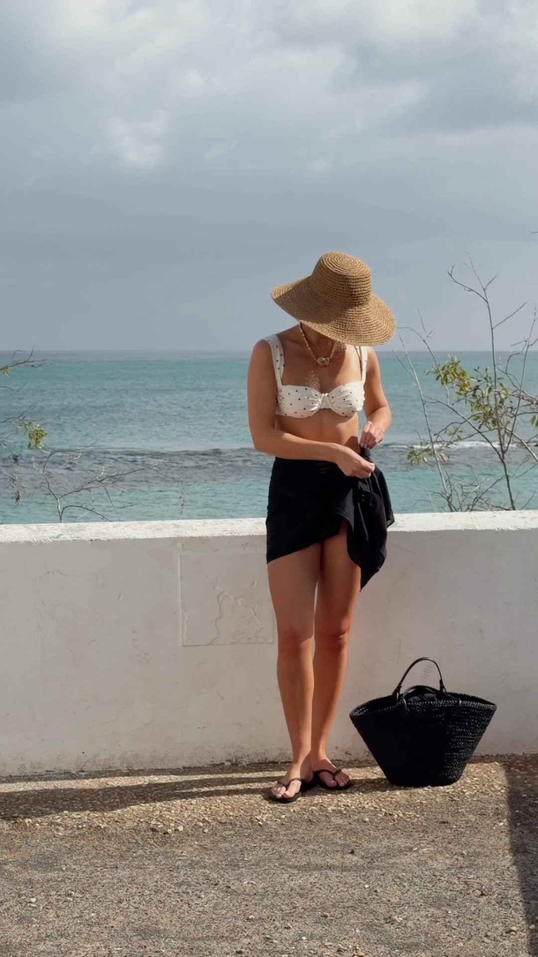 Swimwear, bikini, sarong, summer outfit, summer holiday outfit, euro summer outfit, basket bag, flip flops 

#LTKuk #LTKholiday #LTKswimwear