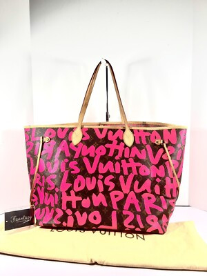Louis Vuitton Monogram Graffiti Neverfull GM Fuchsia M93701 Ladies Tote Bag  | eBay | eBay US
