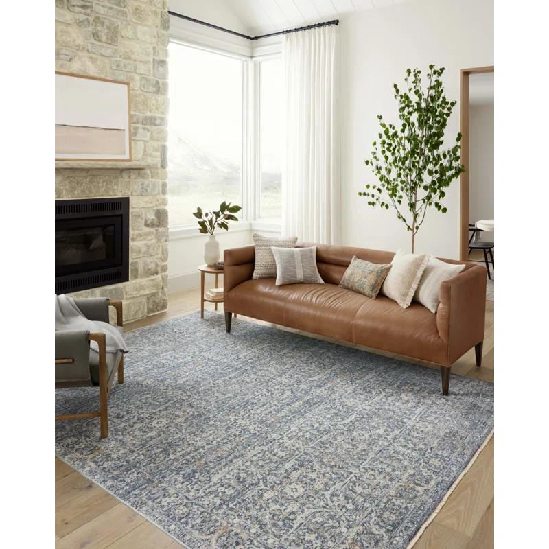 Angela Rose x Loloi Blake Denim / Taupe Area Rug | Wayfair North America