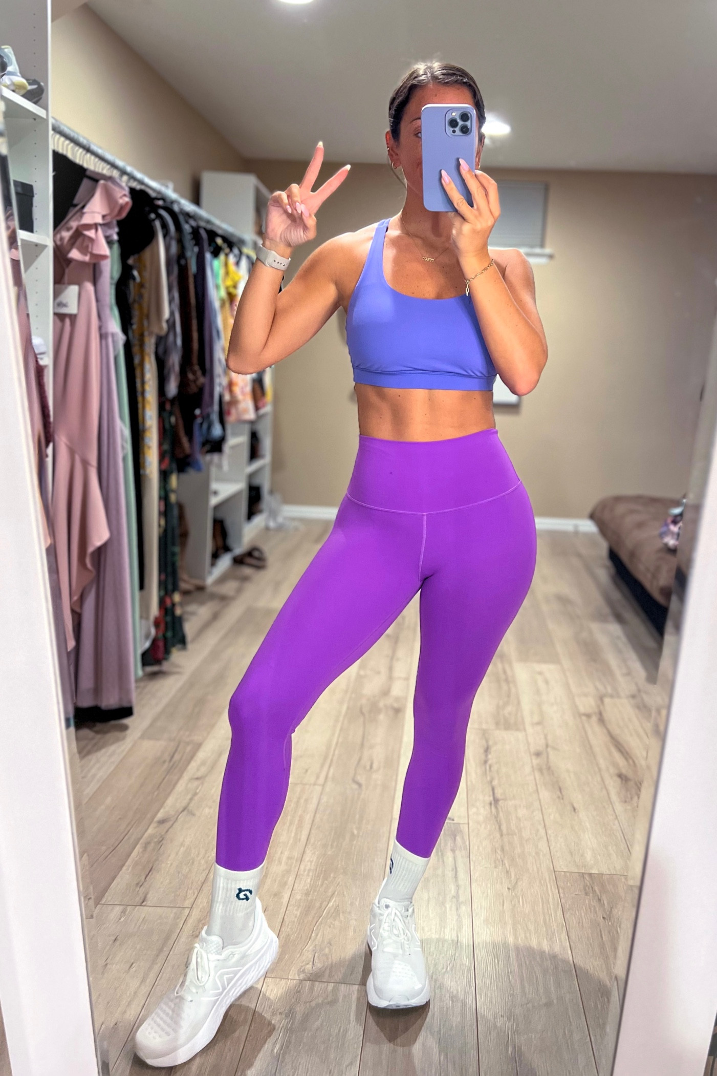 I love mixing and matching different lululemon colors together— wild indigo energy bra in size 8 + moonlit magenta align leggings in size 4! 

#LTKstyletip #LTKsalealert #LTKfitness